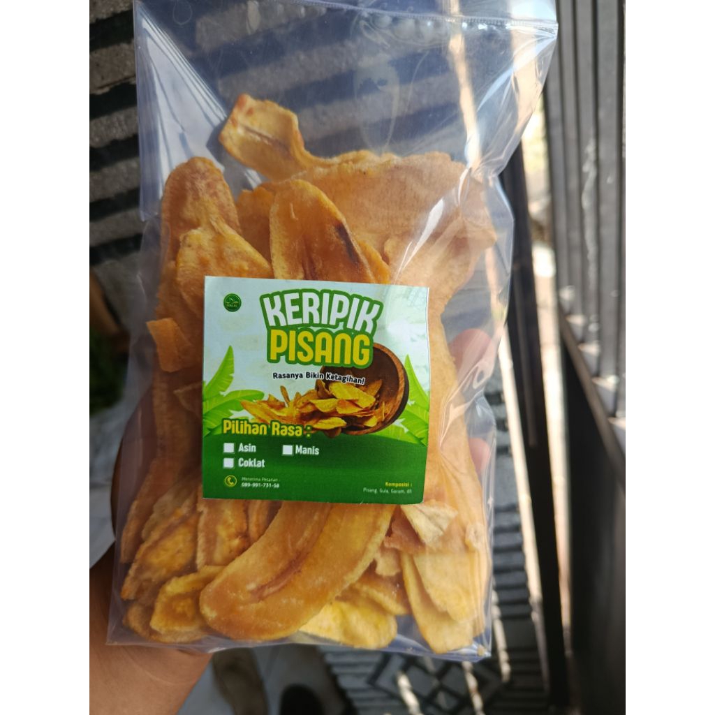 

Keripik pisang asin dan manis