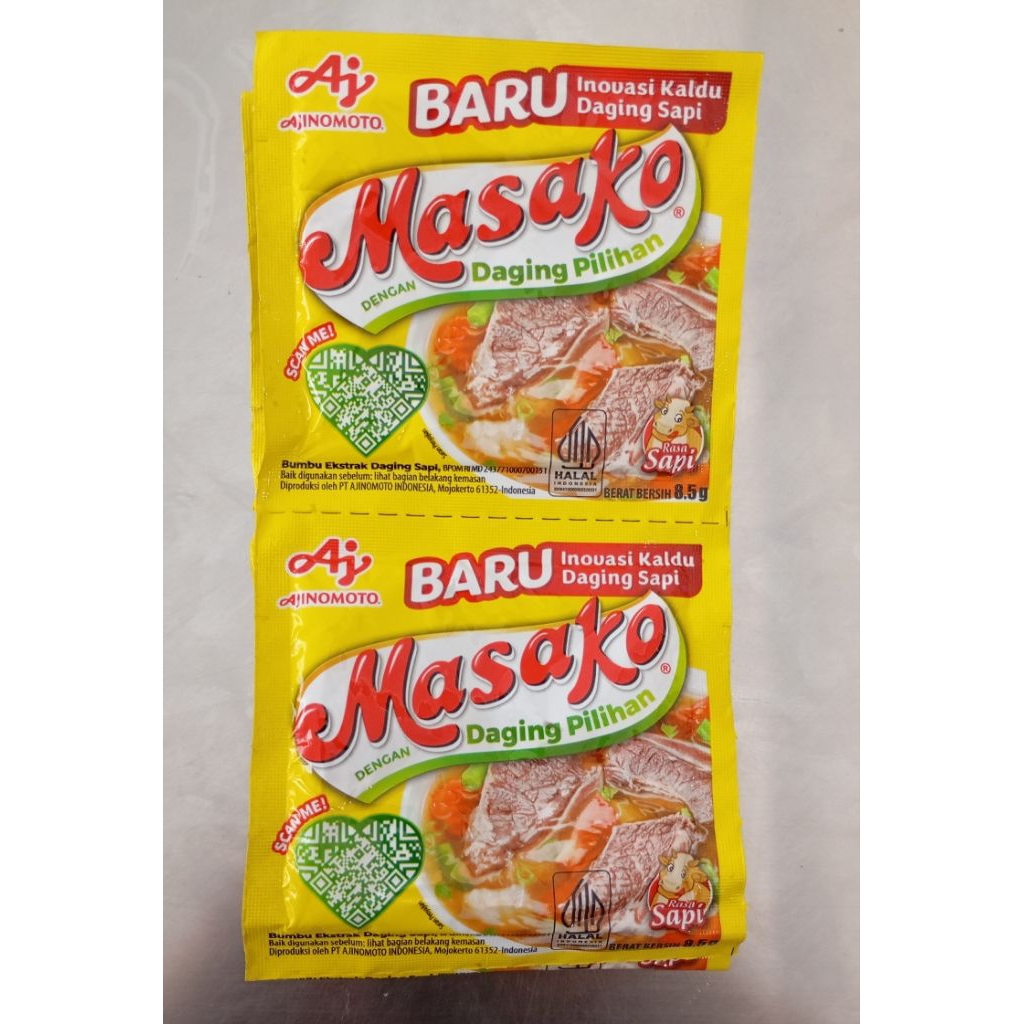 

Masako rasa sapi renteng isi 12 sachet