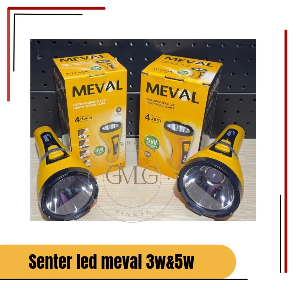 Senter led Meval
