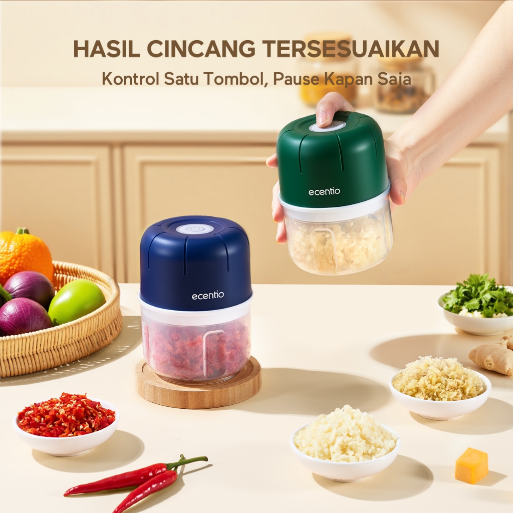 New Product Ecentio Chopper Mini Blender Chopper Coper Daging Dan Bumbu Blender Bumbu Dapur Blender