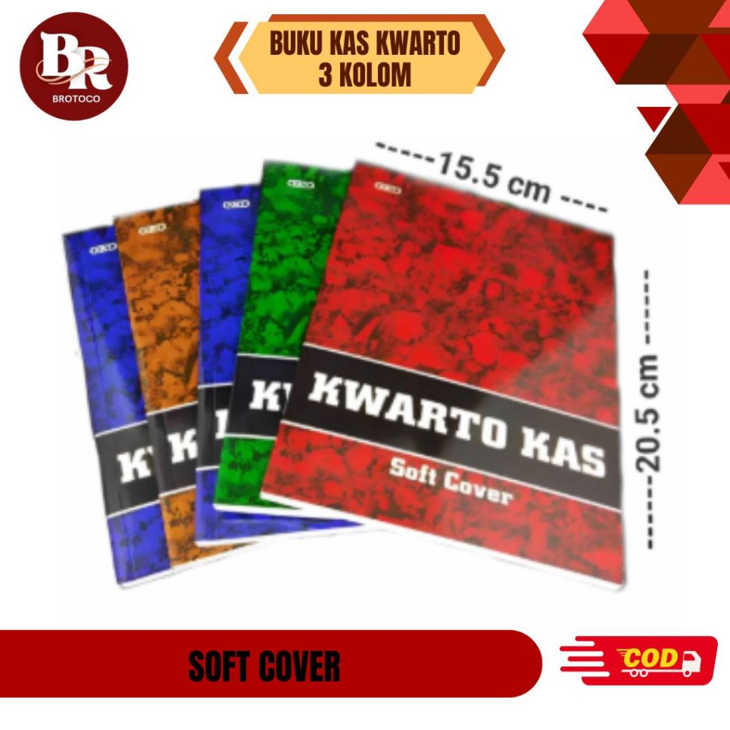 

[BROTOCO] Buku Kas KIKY Kwarto - Soft Cover Kuarto Kecil untuk Pembukuan