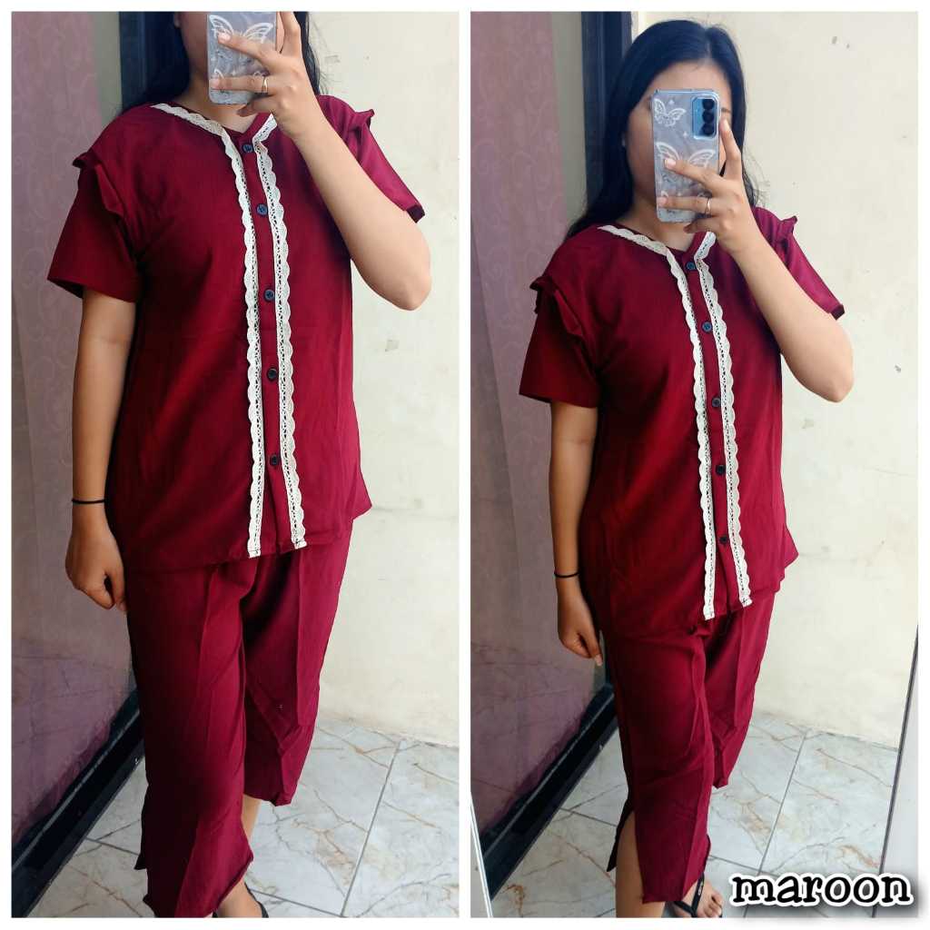 SETELAN ⅞ CRINKLE RENDA // Setelan Wanita // Setelan Remaja // Setelan Dewasa // Setelan Crinkle