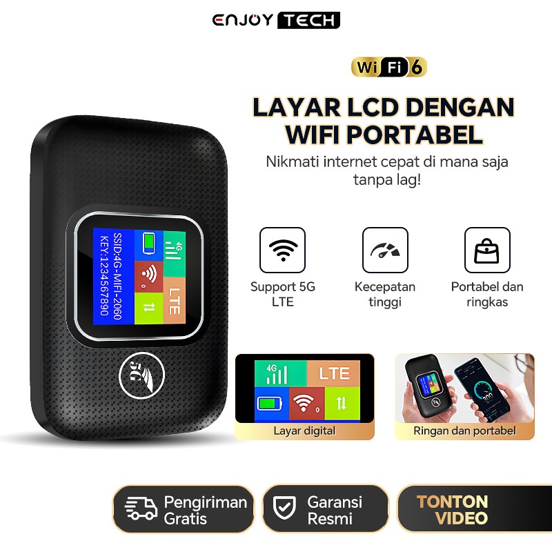 Powerport 5G Modem Wifi Mifi Telkomsel 150Mbps 2100mAh Unlock All Operator Portable Mobile WiFi / Mo