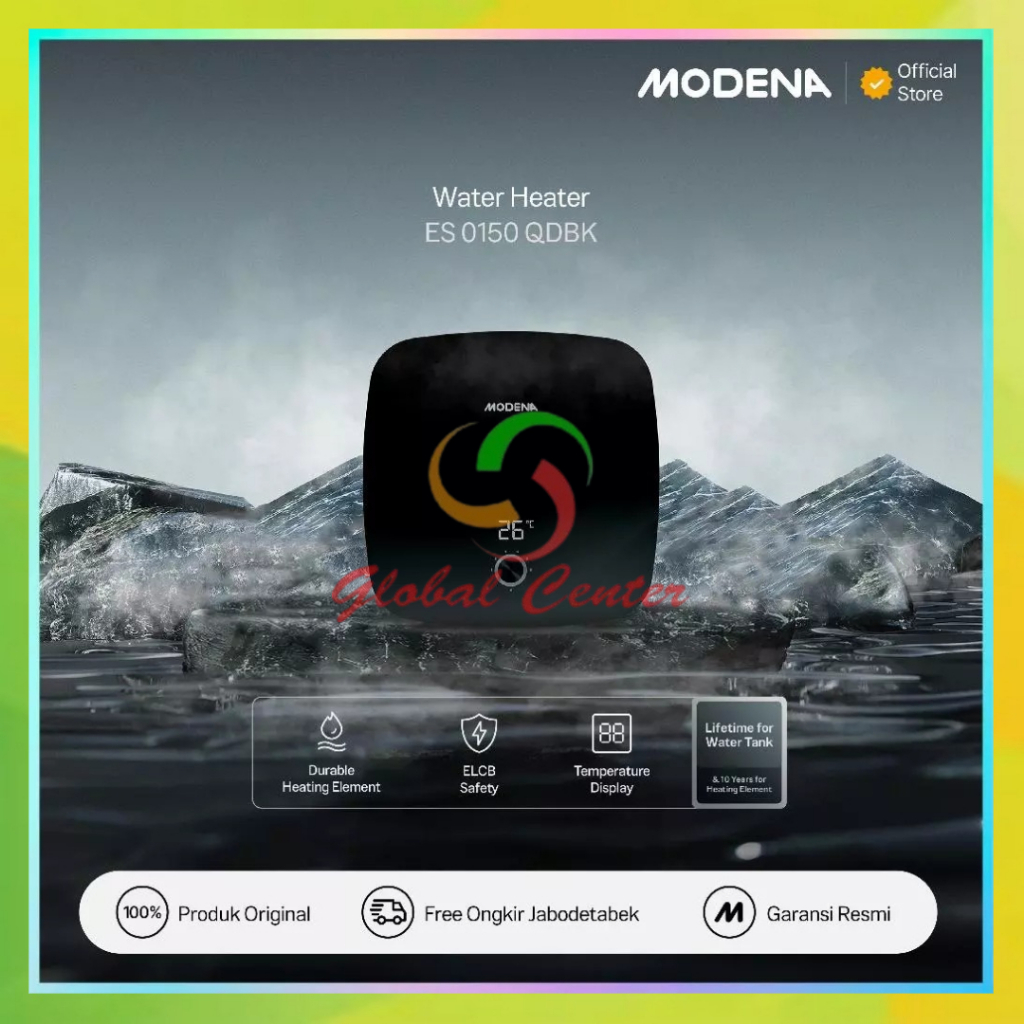 MODENA ELECTRIC STORAGE WATER HEATER ES 0150 QDBK - GARANSI RESMI