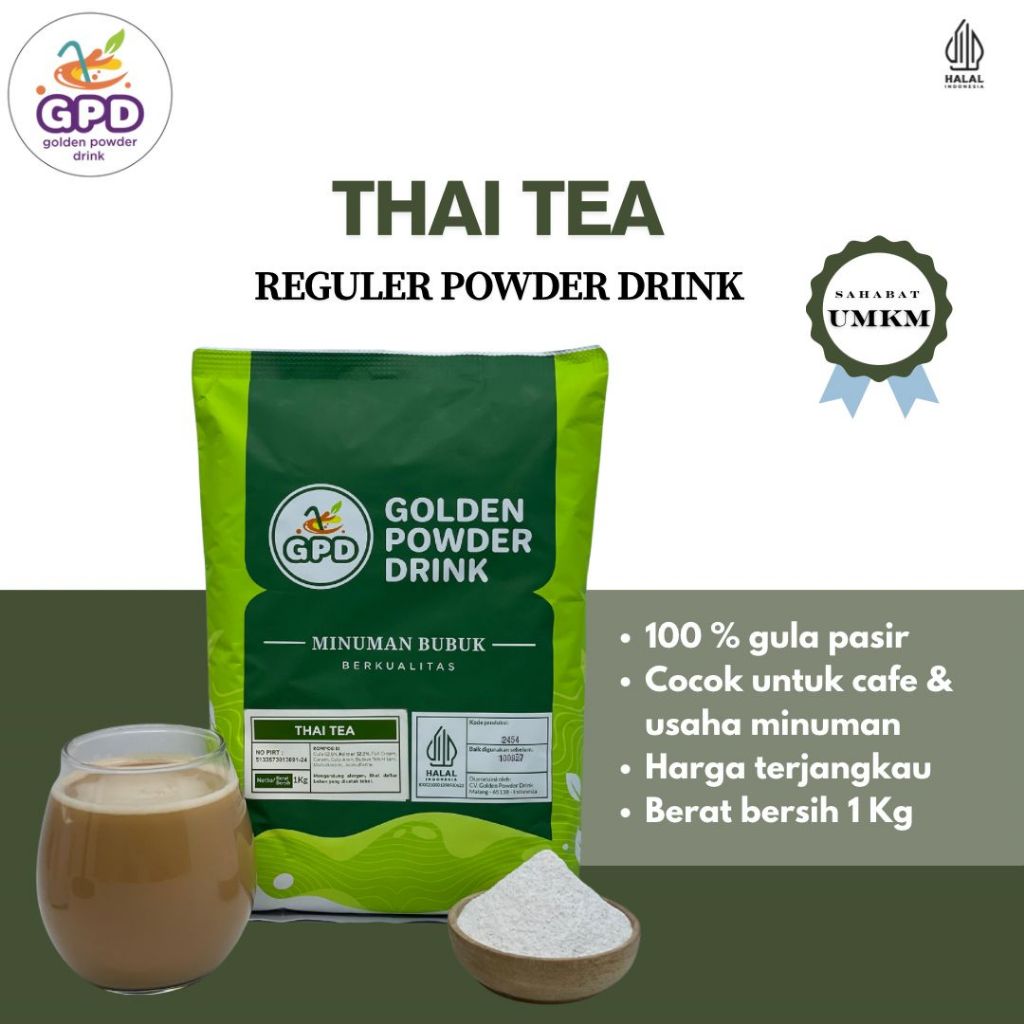 

Bubuk Minuman Reguler - Thai Tea - Golden powder drink