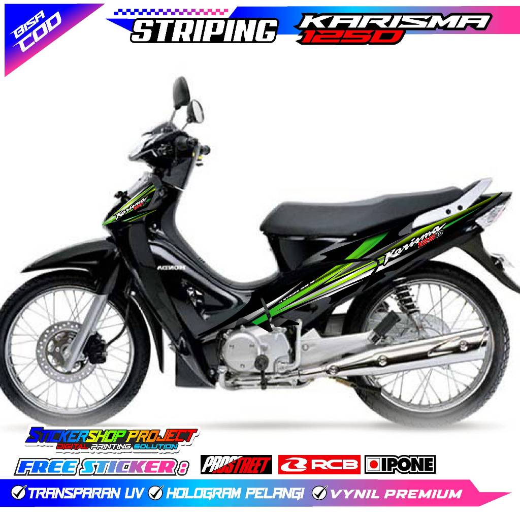 STRIPING VARIASI HONDA KARISMA 125D / STICKER LIST VARIASI MOTOR KARISMA 125 D