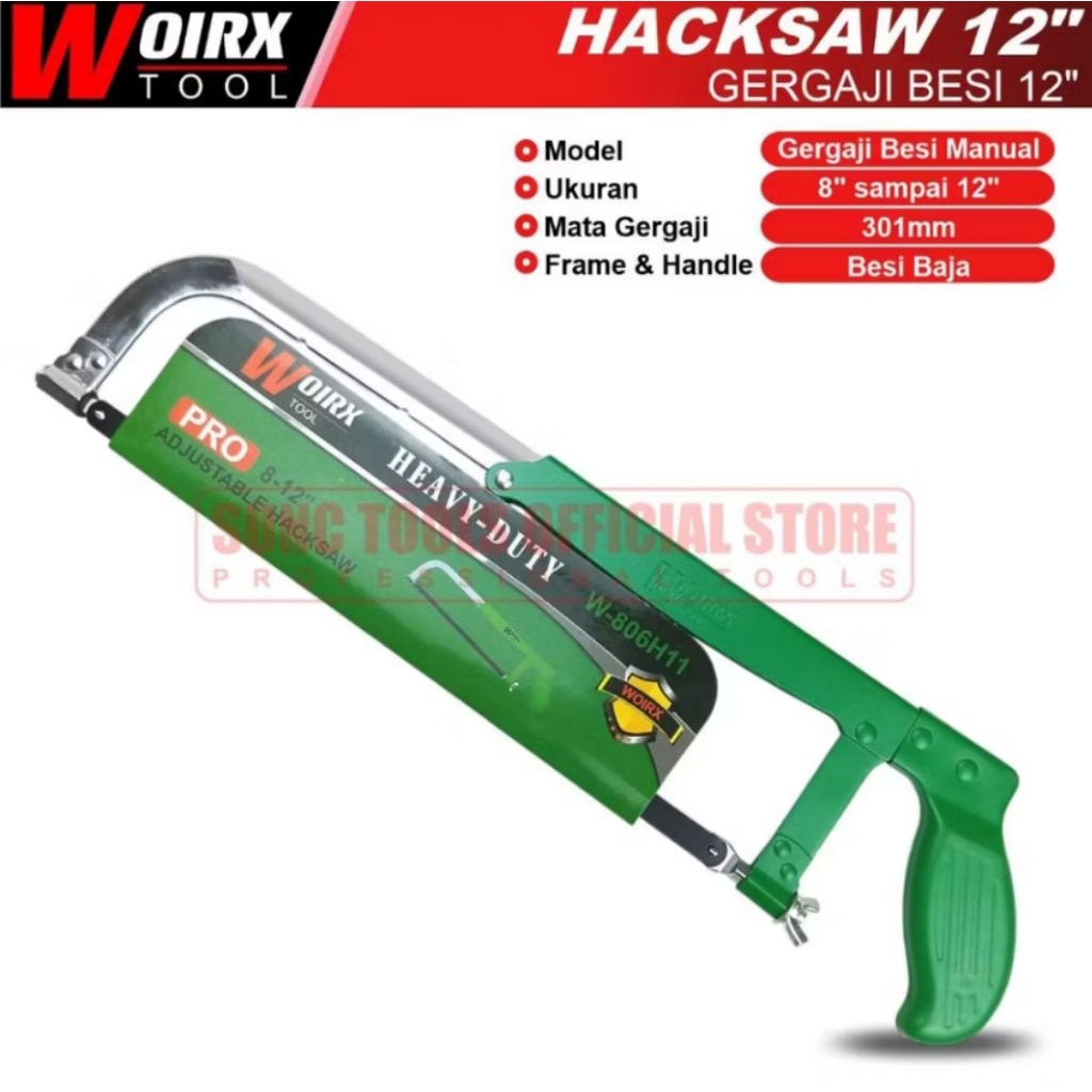 0WOIRX TOOL Gegaji Kayu Papan Pohon Gergaji Besi Multifungsi