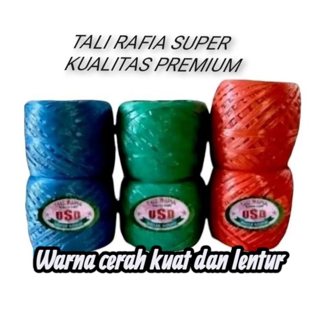 

Tali rafia - Tali plastik kualitas premium warna cerah kuat dan lentur
