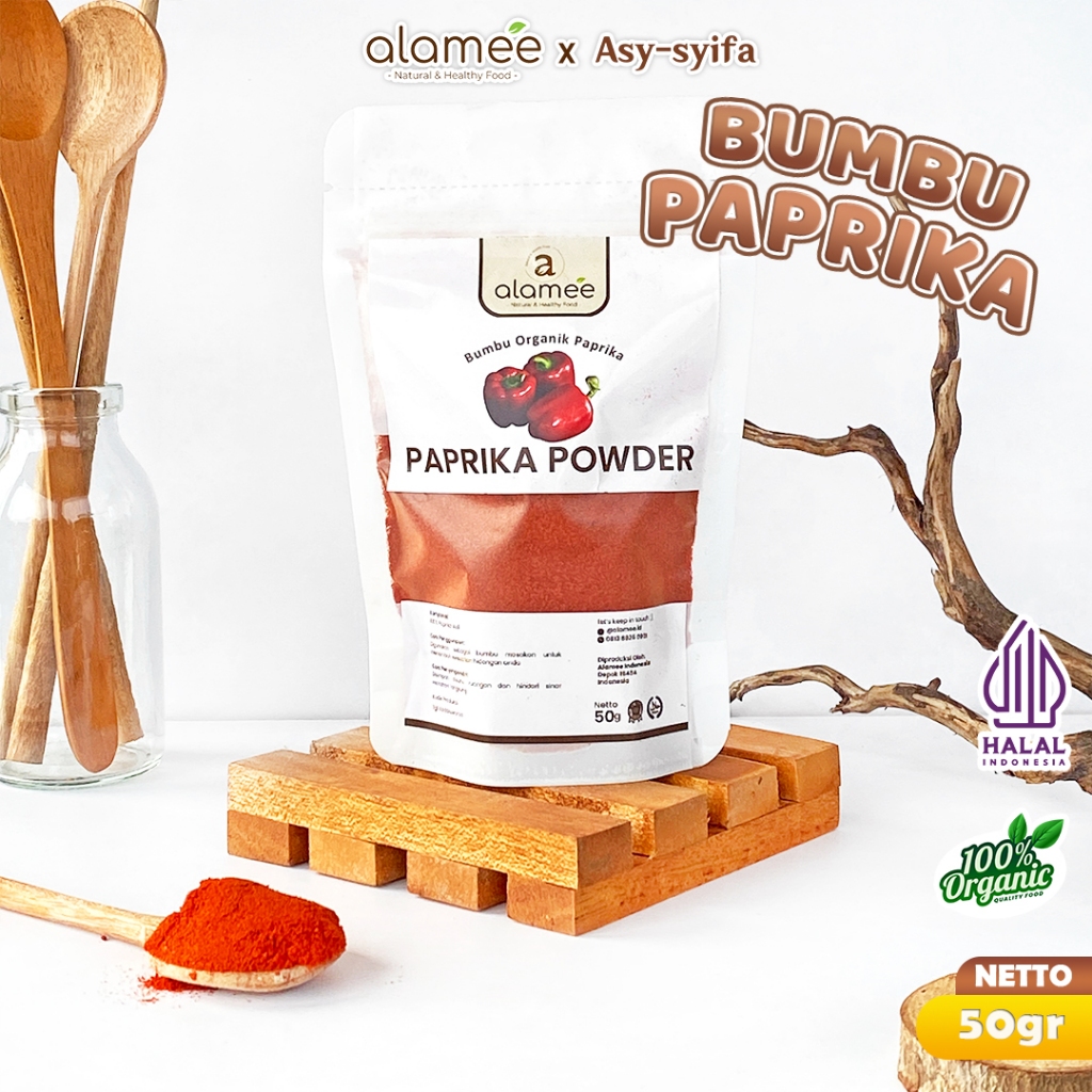 

ALAMEE Paprika Bubuk Seasoning Powder Ground Bumbu Dapur Instan Organik Murni Tanpa Campuran 50g