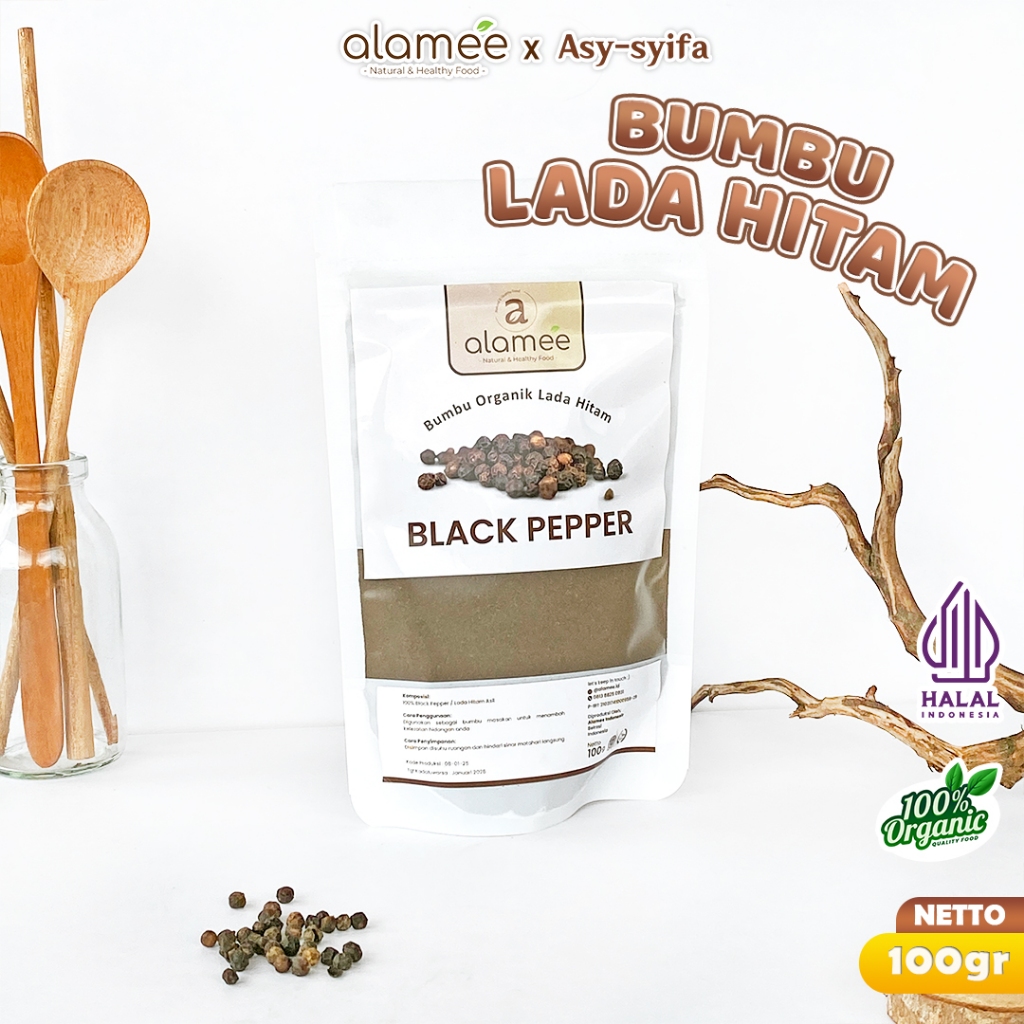 

ALAMEE Bubuk Lada Hitam Blackpepper Seasoning Powder Bubuk Black Pepper Bumbu Dapur Masak 100g