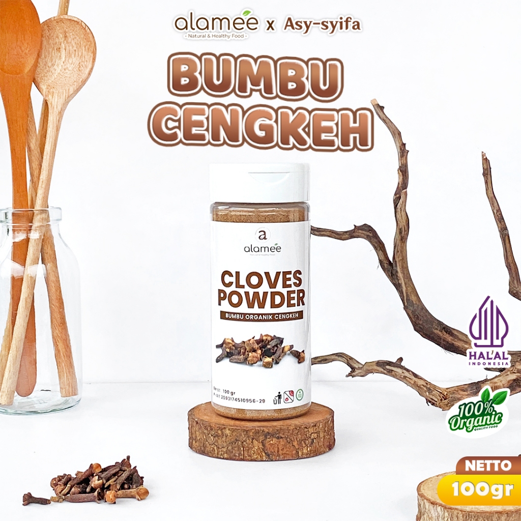 

ALAMEE Cengkeh Bubuk Clove Powder Ground Spice Murni Asli Tanpa Campuran Bumbu Organik 100g