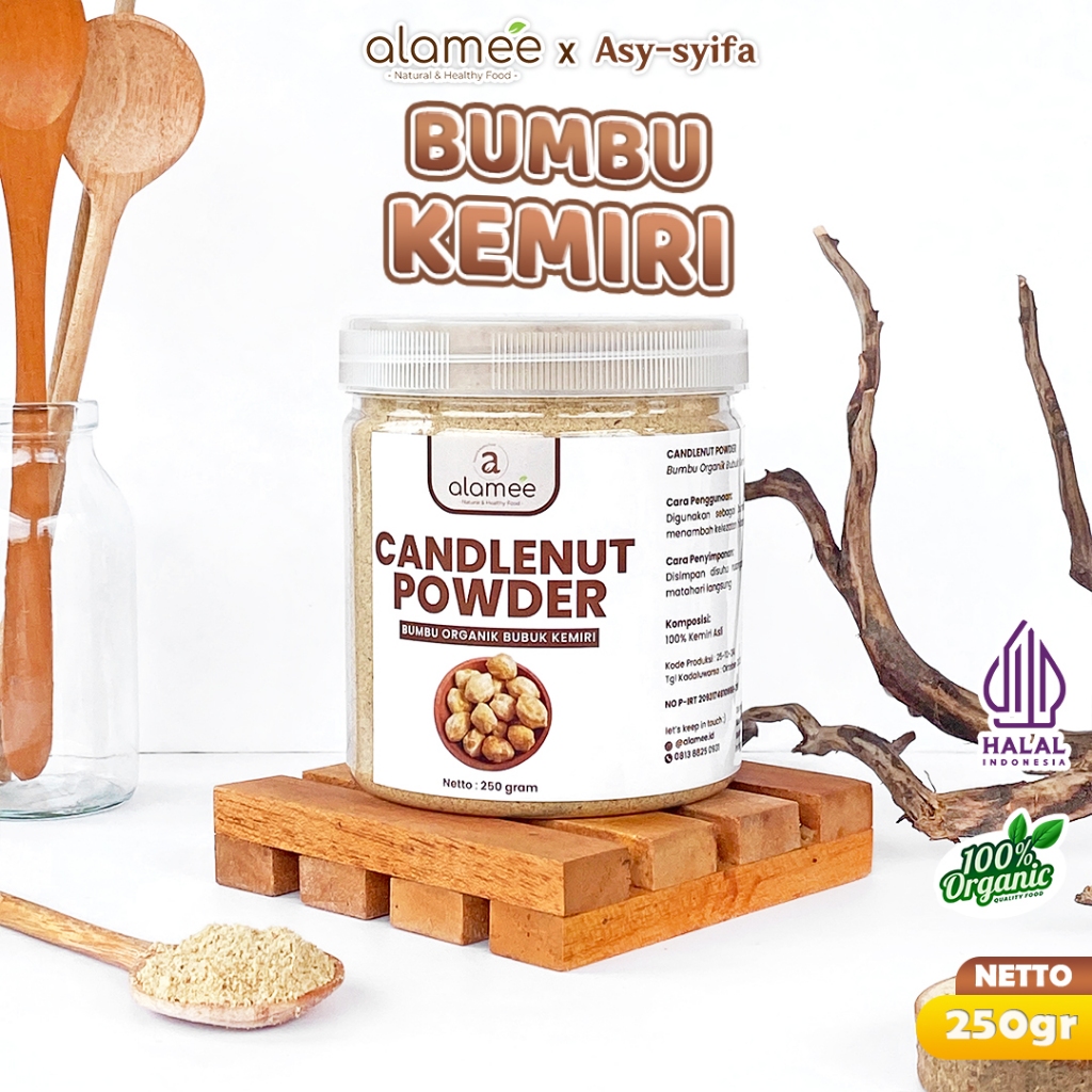 

Kemiri Bubuk Candlenut Powder Bumbu Dapur Organik Tanpa Campuran Alami 250gr Rempah Masak Murni Asli