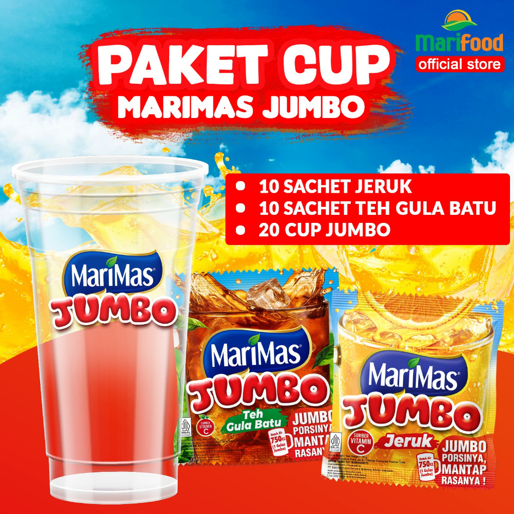 

Paket Cup Gelas Marimas Jumbo Isi 2 Renteng Marimas Jumbo dan 20 Pieces Cup Jumbo