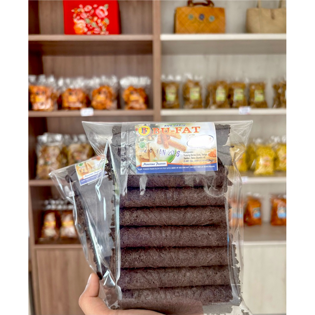 

Kue Sapik Bu-Fat Ketan Hitam 100 gr / Kue Semprong