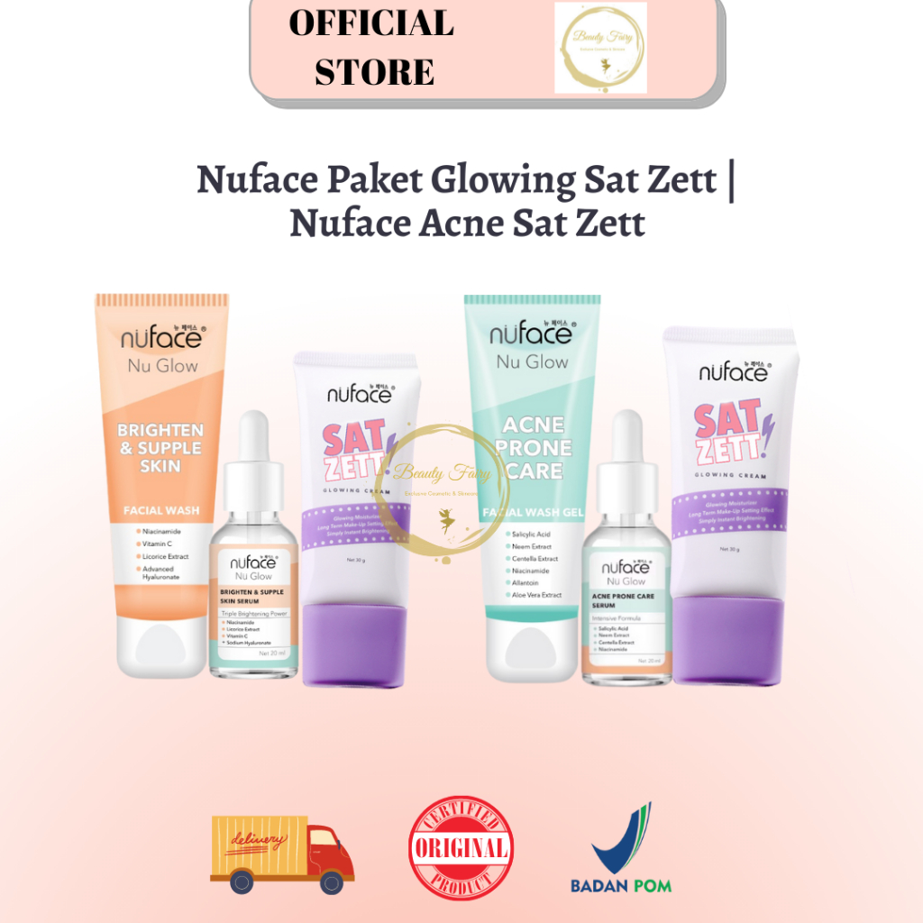 Nuface Paket Glowing Sat Zett | Nuface Acne Sat Zett