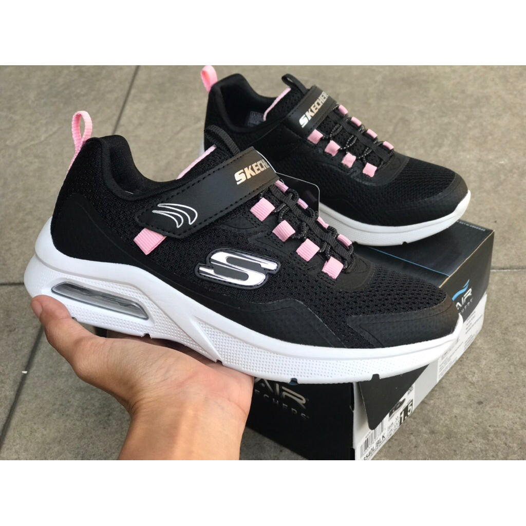 Skechers Microspex Max advance - Black (Sepatu sekolah anak cewek)