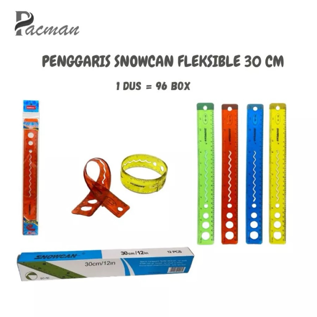 

[Isi 12 Pcs] Penggaris Fleksibel Twistable and Hard dengan Bahan Eco-PVC Tahan Pecah