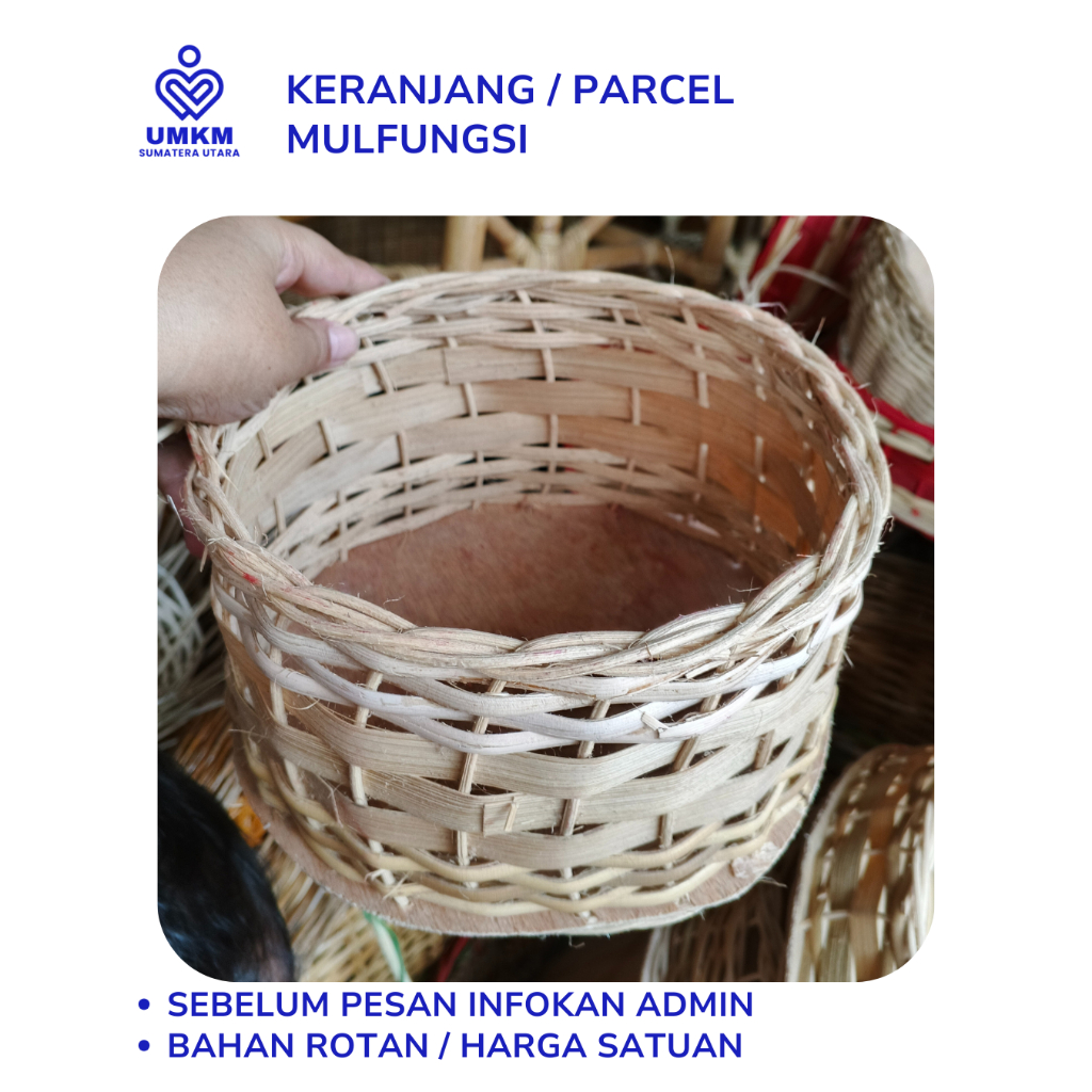 Keranjang Rotan / Parcel Rotan / Parcel Buah Rotan / Parcel Telur Rotan / Keranjang Multifungsi / Ke