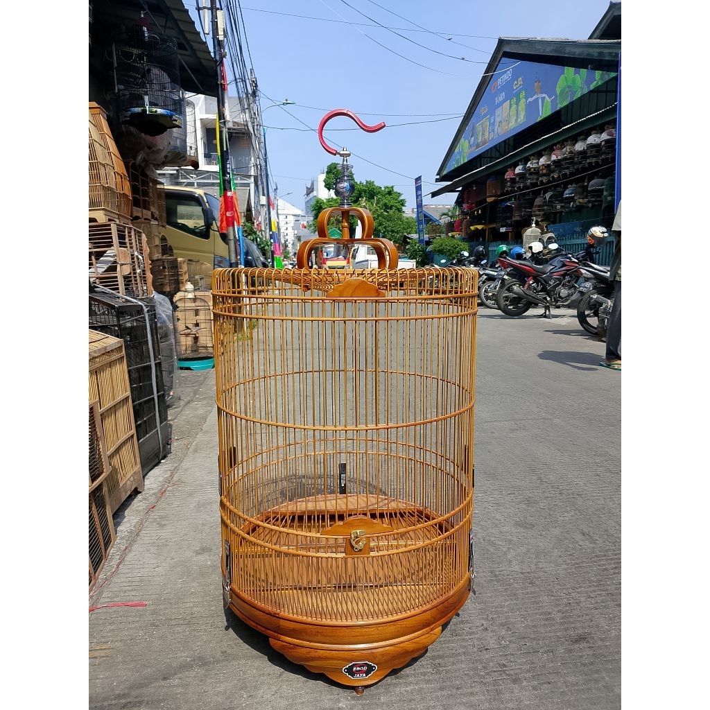 sangkar/kandang murai ebod jaya bahan jati no 2