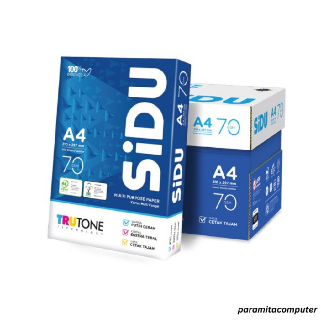 

Kertas HVS SIDU A4 70 gsm 1 rim