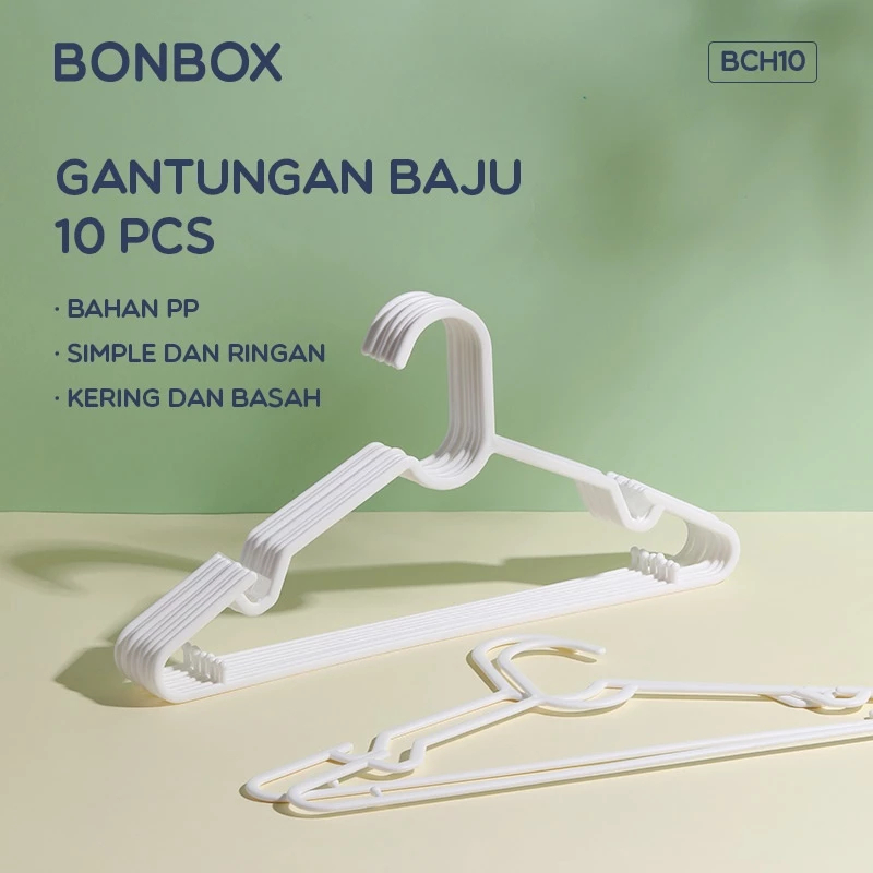 Bonbox Gantungan Baju 10 Pcs Hanger Lemari Organizer Baju