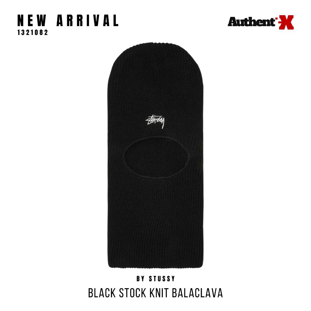 STUSSY STOCK KNIT BALACLAVA - BLACK | ORIGINAL