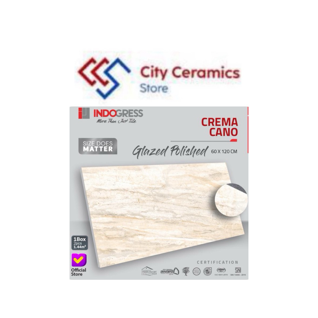 INDOGRESS CREMA CANO 60x120