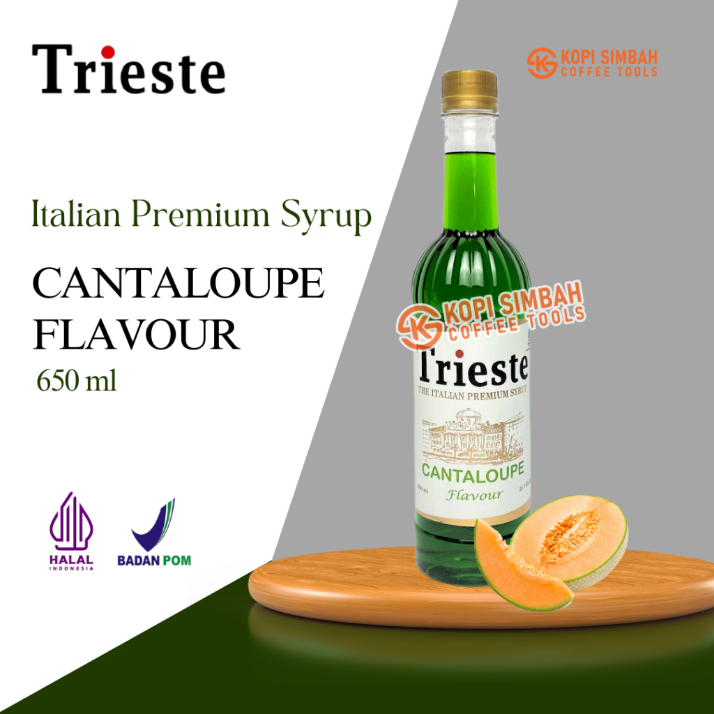 

Syrup TRIESTE Rasa Cantaloupe 650 ml Italian Premium Sirup Flavoured Minuman Bartender Kopi