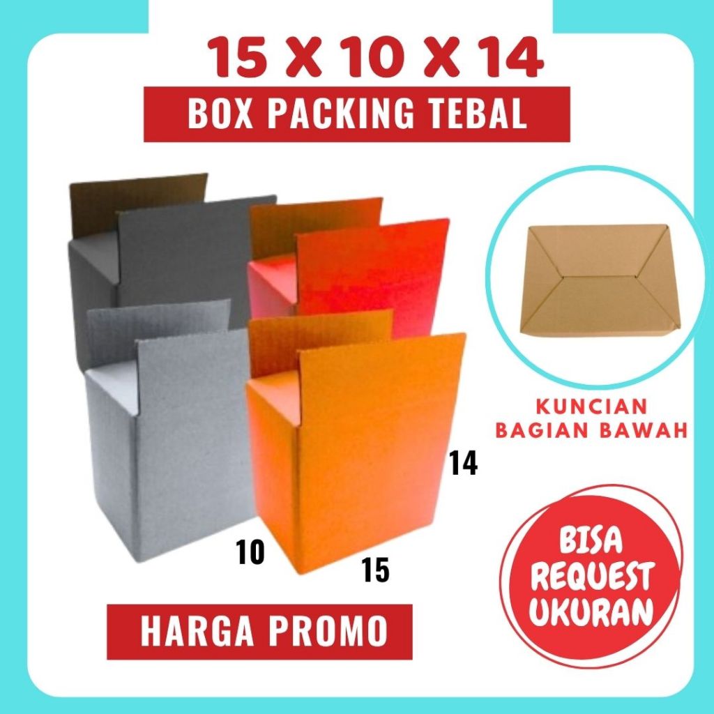 

Kardus 15x10x14 A0 Box Dus Packing Kotak Kemasan Karton Souvenir Hampers Sparepart Diva Box