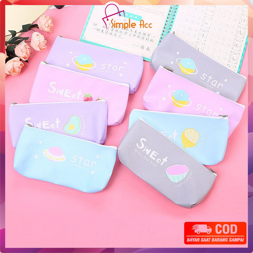

EC DO-A51 Tempat Pensil Buah Sweet Simple Perlengkapan Sekolah Lucu / Tempat Penyimpanan Pulpen Alat Tulis Pencil Case Fruit Import
