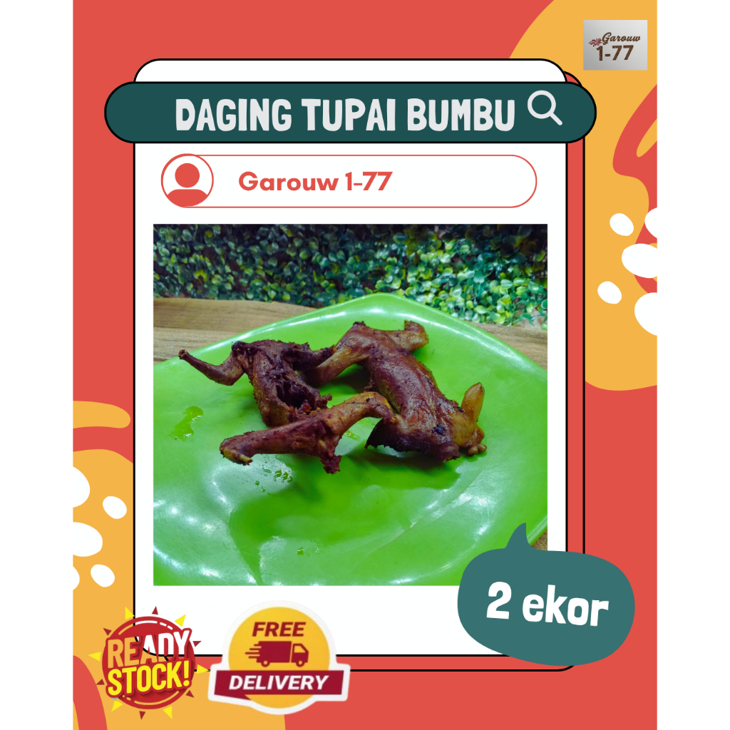 

daging goreng tupai bumbu kunir alami per 2 ekor - tupai ungkep - daging bajing kelapa berkhasiat