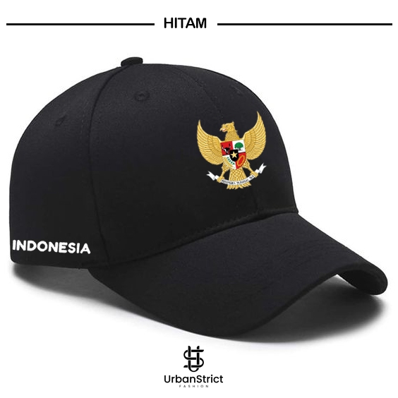 Urbanstrict - Topi Baseball garuda Di depan Indonesia Samping Bordir Topi Unisex
