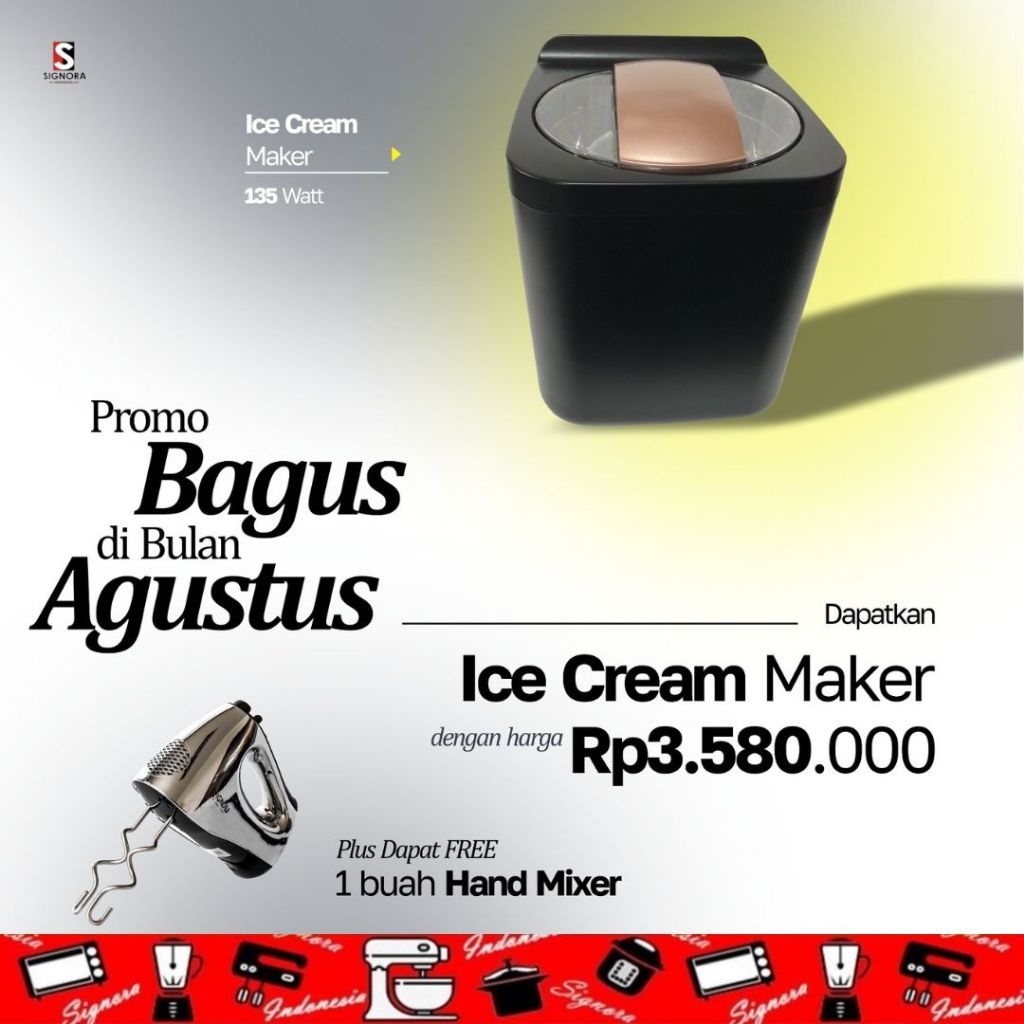Ice Cream Maker Signora  / Mesin Pembuat Ice cream Signora