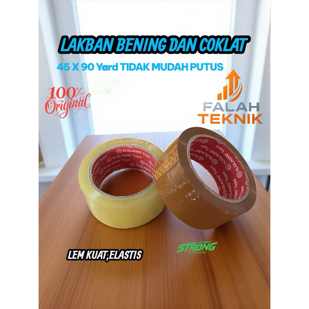 

SLOP isi 6 Lakban Coklat 45mm x 100 yard 43 MICRON Kuat Ekonomis Anti Putus Daya Rekat Kuat