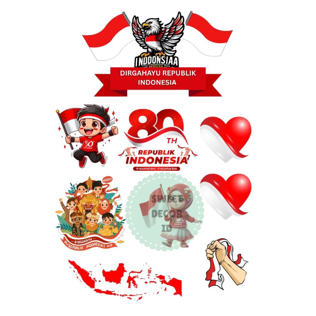 Topper Tumpeng 17 Agustus