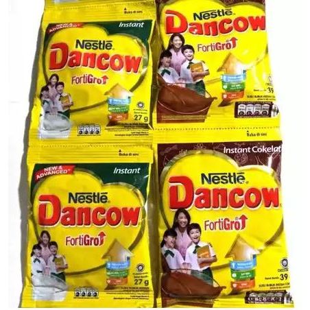 

JRstore - IND - 1DUS Susu Bubuk Dancow Fortigro Kemasan Renceng Sachet Coklat Vanila 1 KARTON