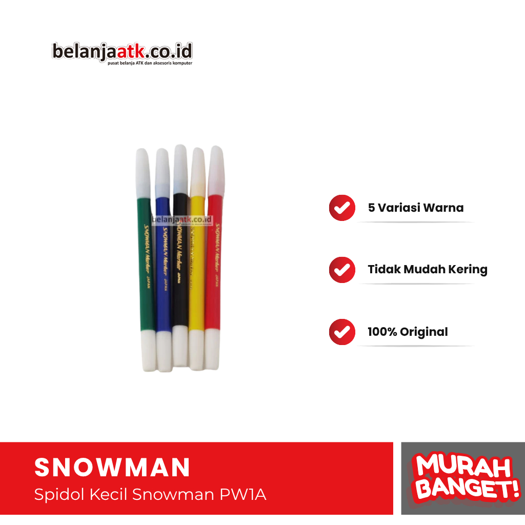 

Spidol Kecil Snowman PW1A / Marker Aneka Warna