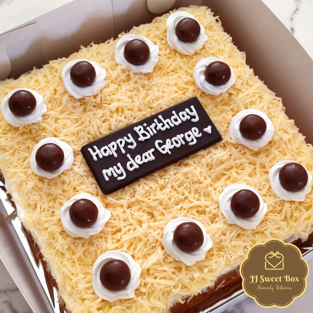 [jjsweetbox] Bolu jadul hias/Cake potong hias, topping chocoball