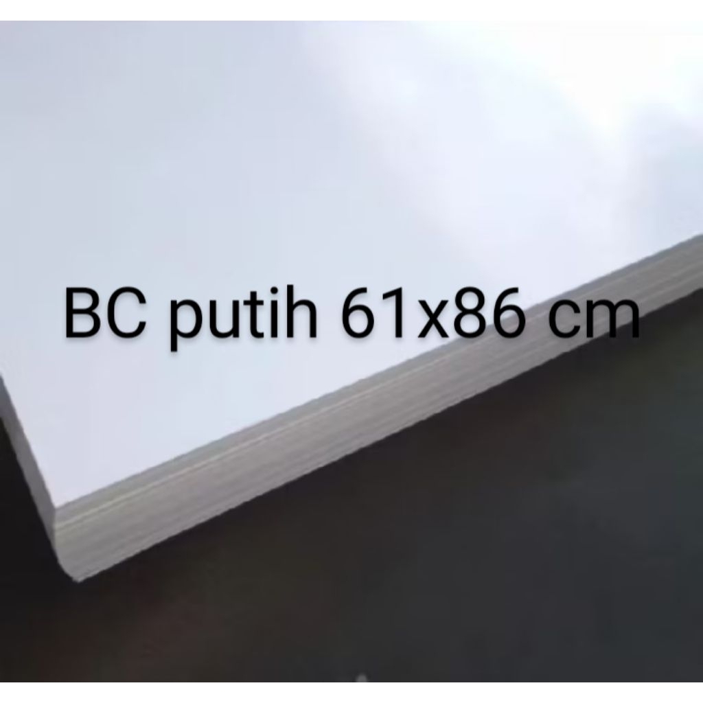 

(10 lbr) BC Putih ukuran 61x86 150 gsm Manila