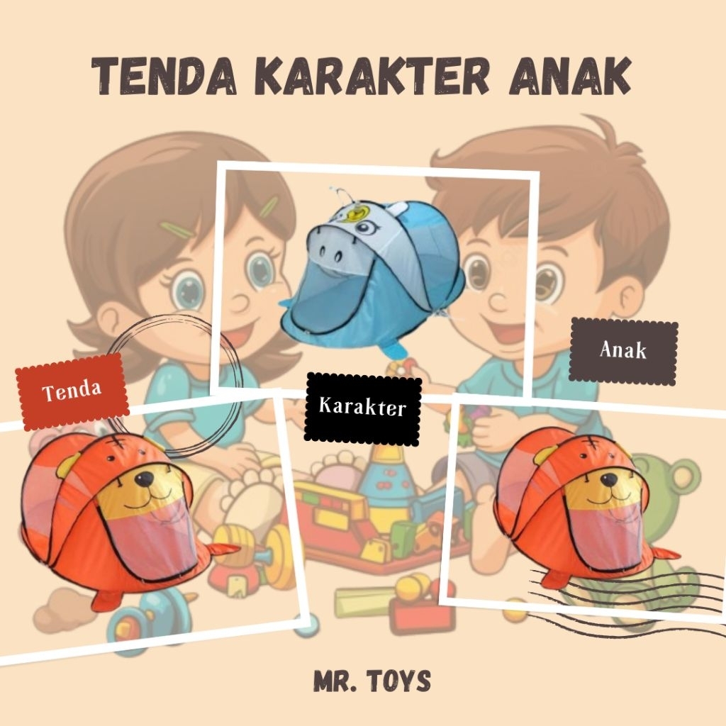 Tenda outdoor/mainan tenda anak otomatis/tenda anak karakter