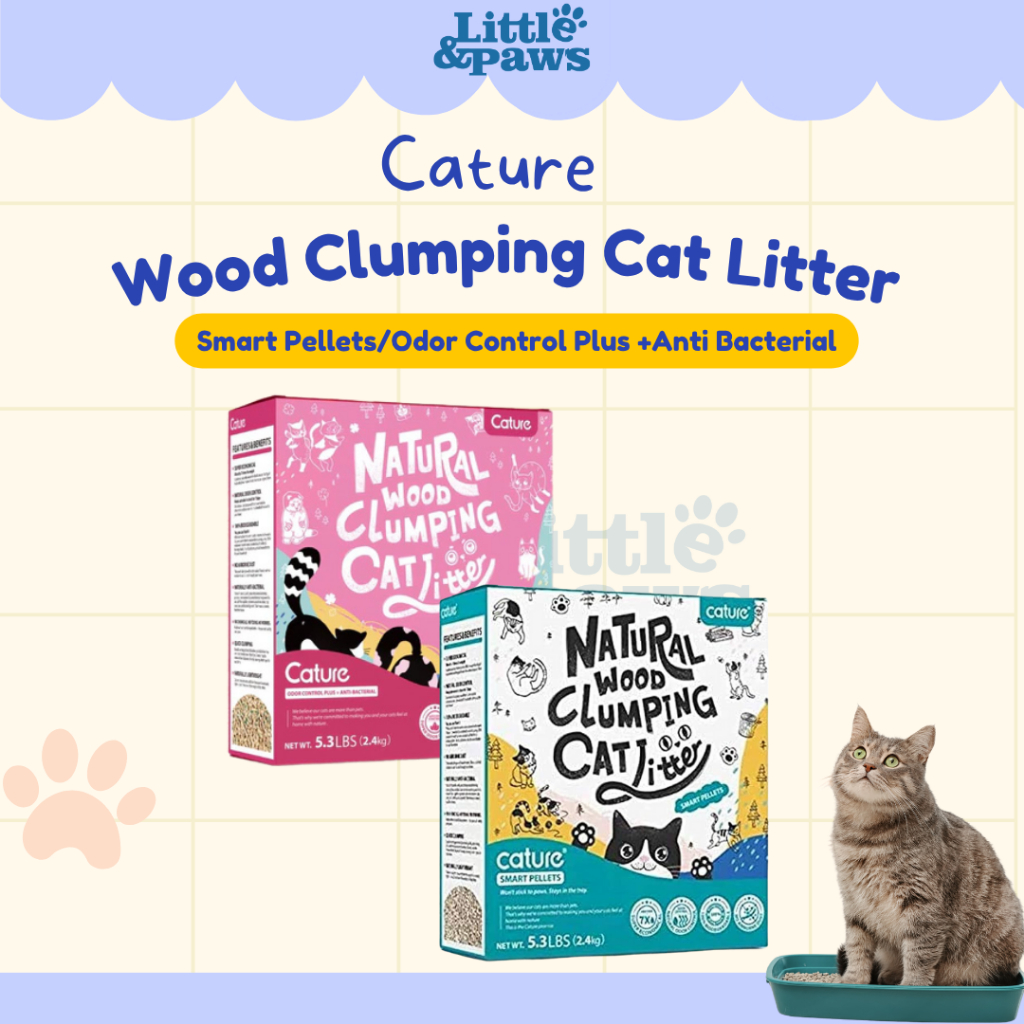 Cature Natural Wood Clumping Cat Litter Pasir Kucing