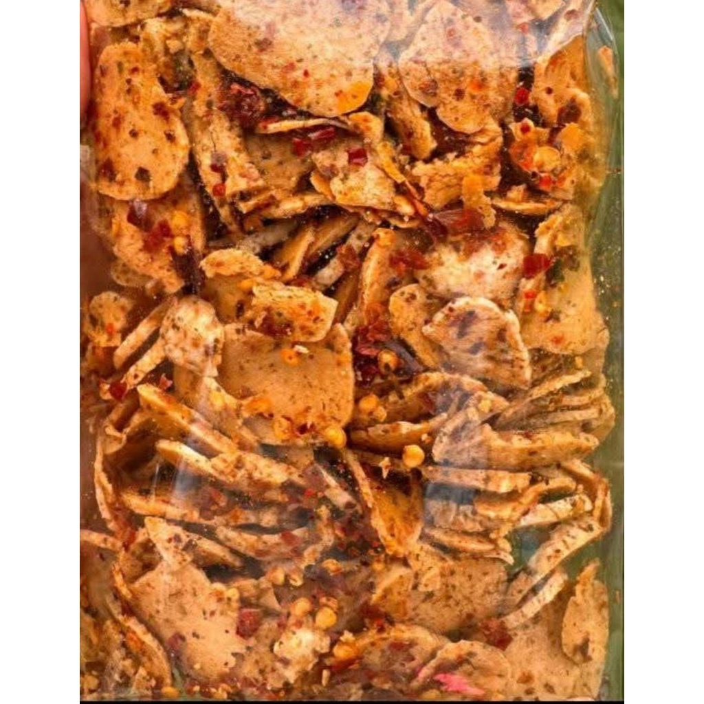 

Basreng Pipih Keripik basreng Kriuk original pedas daun jeruk