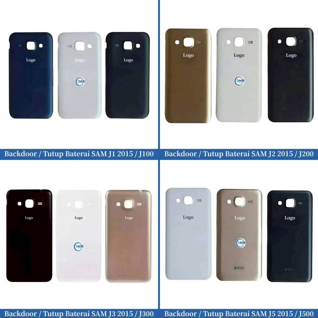 Backdoor - Tutup Baterai Samsung  J1 2015 - J100 - J2 2015 - J200 - J3 2015 - J300 - J5 2015 - J500