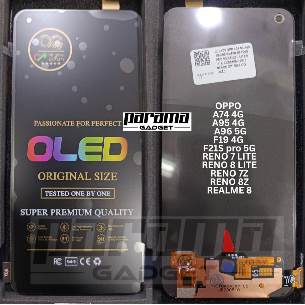 LCD OPPO A74 4G A95 4G A96 5G F19 4G F21S PRO 5G RENO 7 LITE RENO 8 LITE RENO 7Z RENO 8Z REALME 8 TO