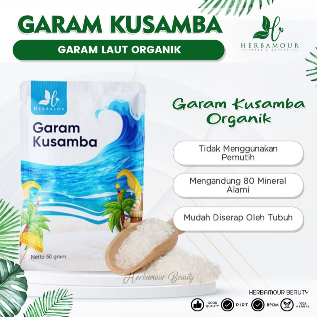 

GARAM KUSAMBA HERBALOV - GARAM LAUT MURNI TANPA CAMPURAN COCOK CAMPURAN JAMU JSR