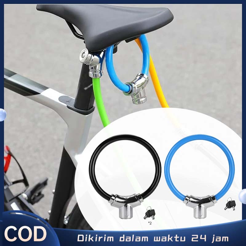 Kunci Cincin Sepeda Cable Lock Portable  Anti Maling - Gembok Sepeda Kuat Pengaman MTB Roadbike