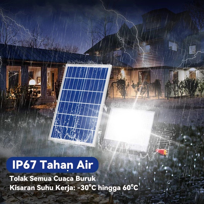 300 Watt Lampu Led Tenaga Matahari / Lampu Panel Surya / Lampu Sorot Solar Cell / Lampu Tembak Solar