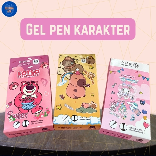 

Pulpen Gel Karakter Fancy 12 pcs – Youmei / Ballpoint Gel Pen 1 Pack (1 Lusin)