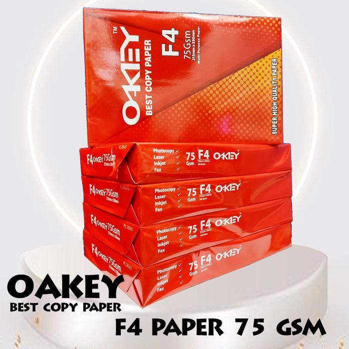 

Kertas HVS / Copy Paper F4 75 Gsm Merk Okey