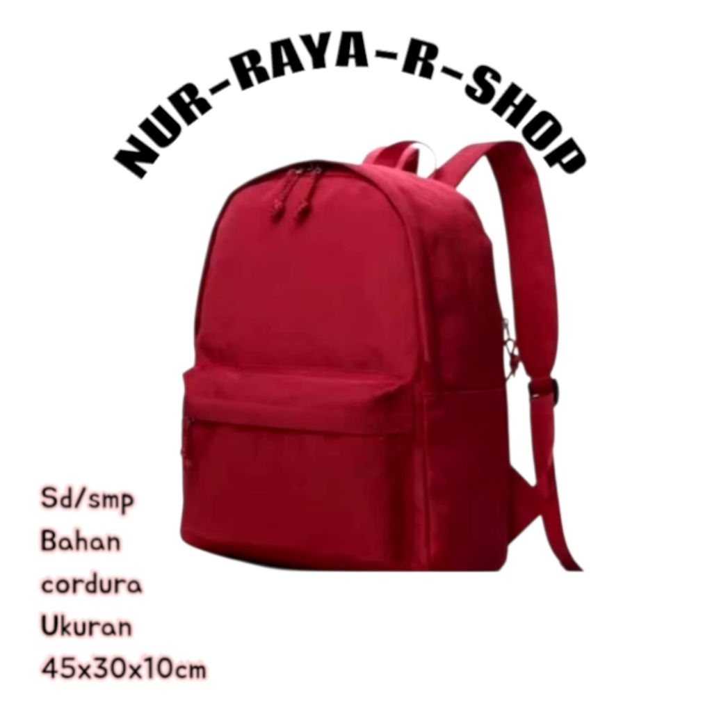 RANSEL SEKOLAH ANAK POLOS TAS SEKOLAH WOLES SD SMP